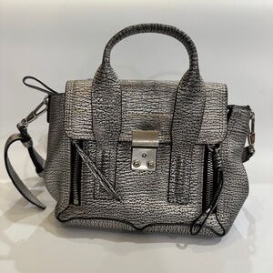 Authentic 3.1 Phillip Lim Silver Satchel mini bag